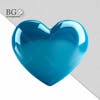 Blue 3d heart for composition