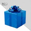 Blue 3d gift box for composition