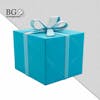 Blue 3d gift box for composition