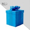 Blue 3d gift box for composition