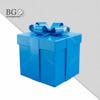 Blue 3d gift box for composition