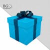 Blue 3d gift box for composition