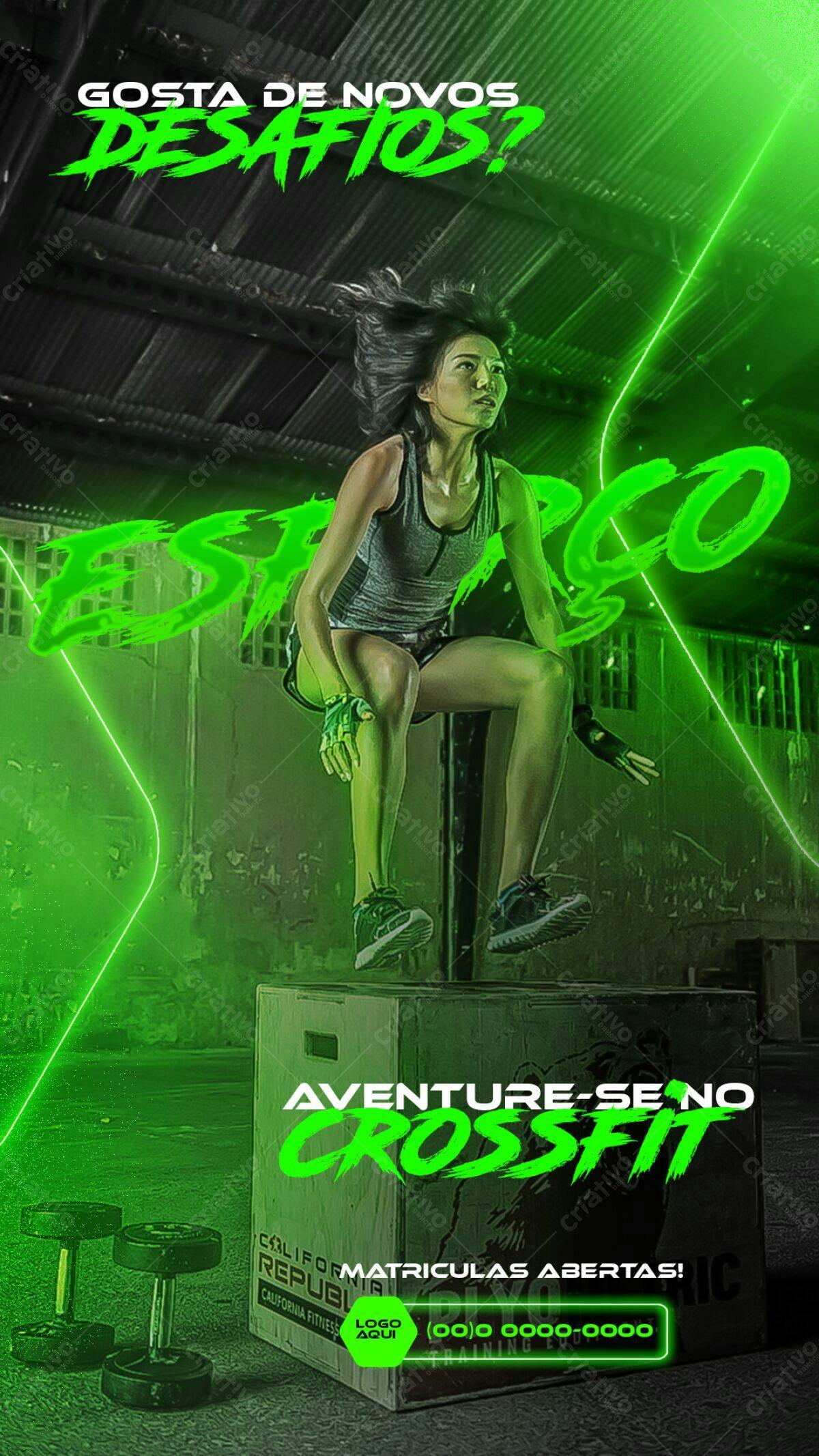 Flyer para Academia de CrossFit PSD Editável