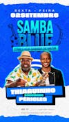 Flyer, event, samba, blue, stories, editable, psd