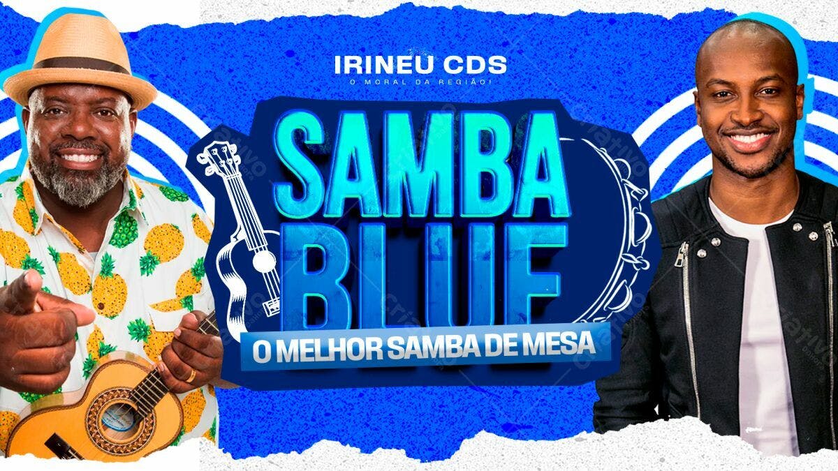 Flyer Samba Blue PSD Editável