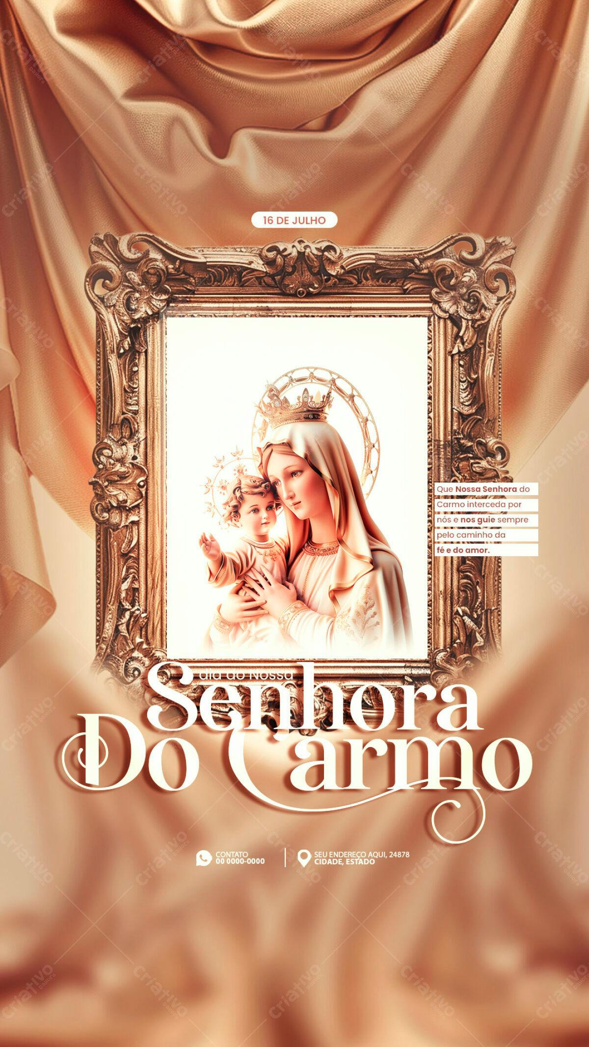 Flyer Nossa Senhora do Carmo PSD Editável