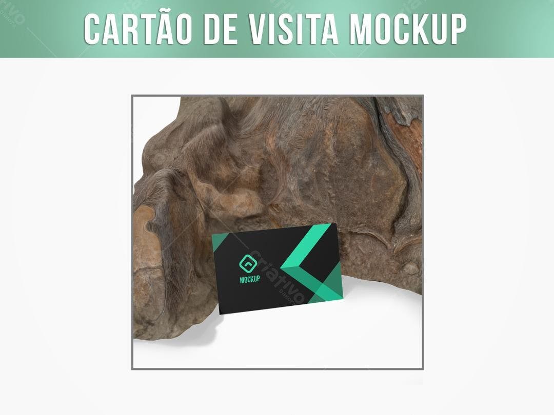 Mockup Cartão de Visita em Pedra: Design Moderno