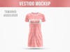 Vestido feminino mockup visto de frente