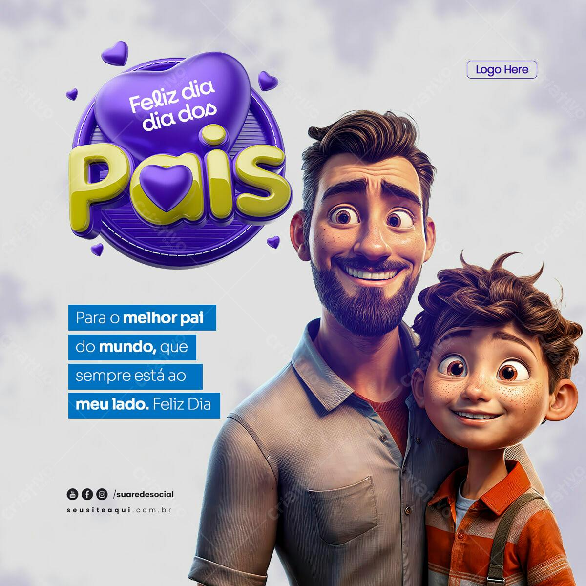 Postagem Dia dos Pais PSD Editável