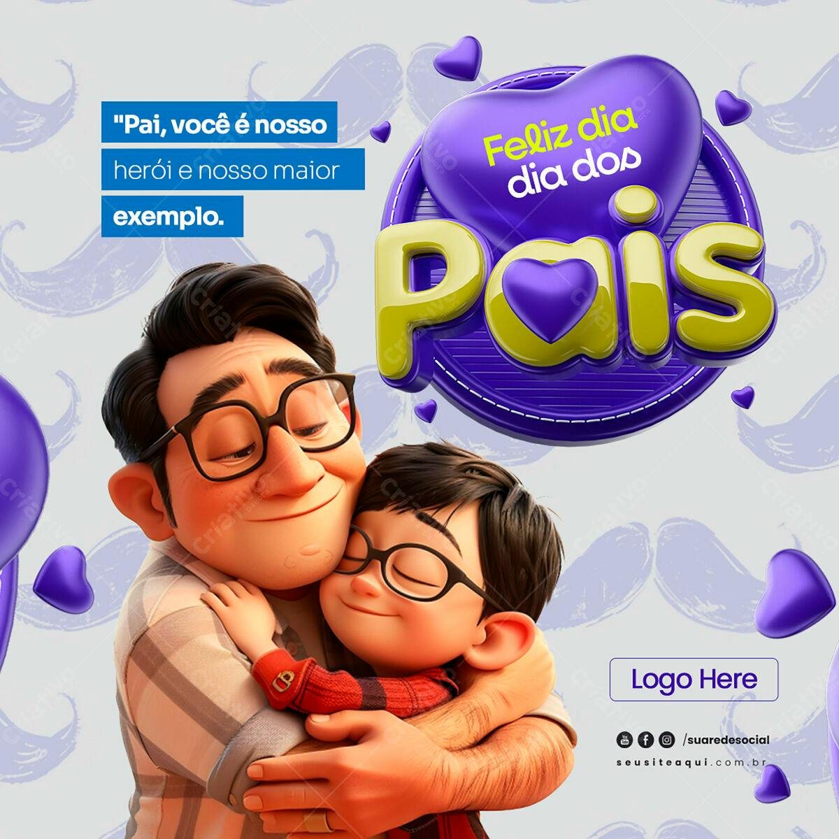 Postagem Dia dos Pais PSD Editável