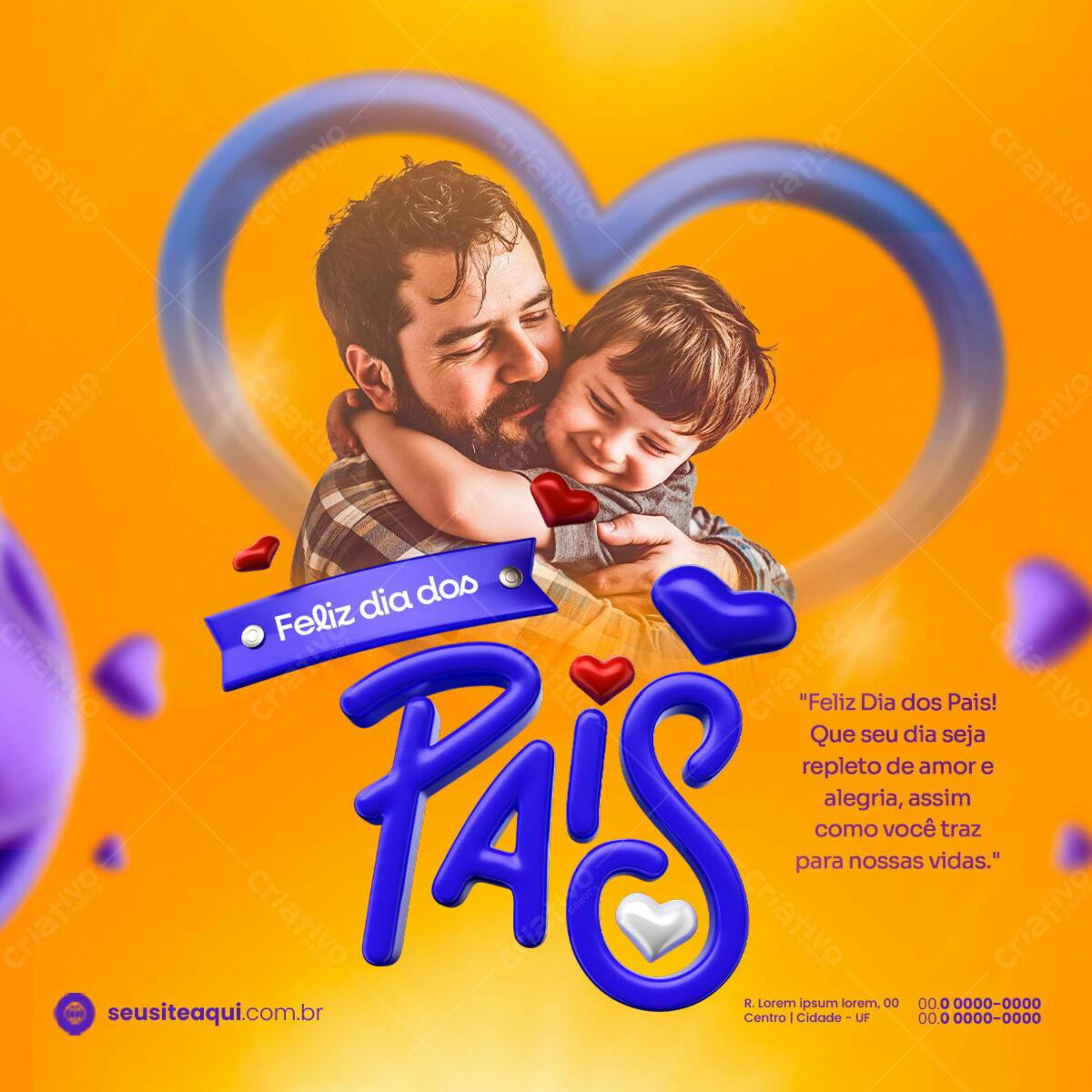 Postagem Dia dos Pais PSD Editável