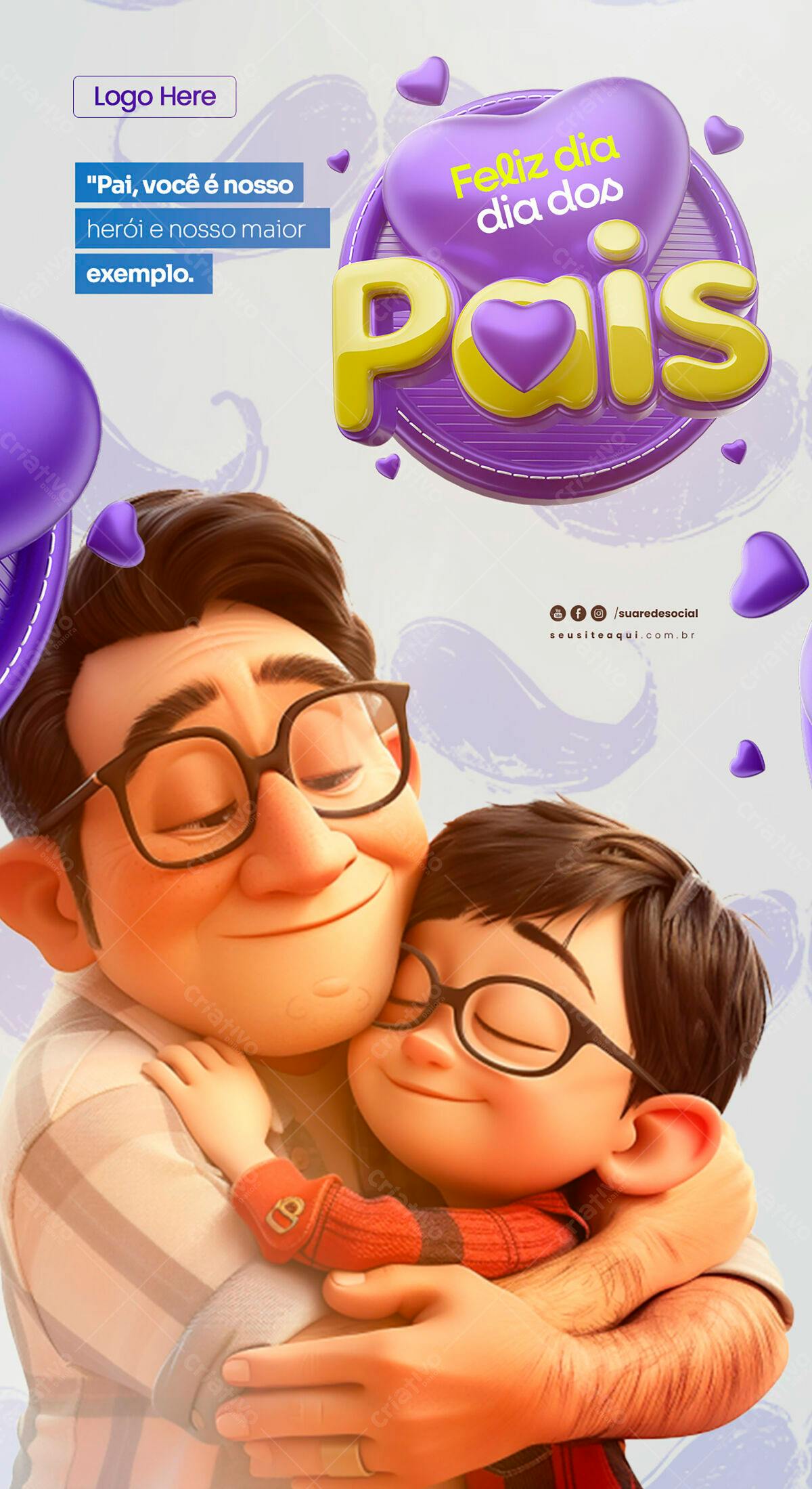 Post para Dia dos Pais PSD Editável