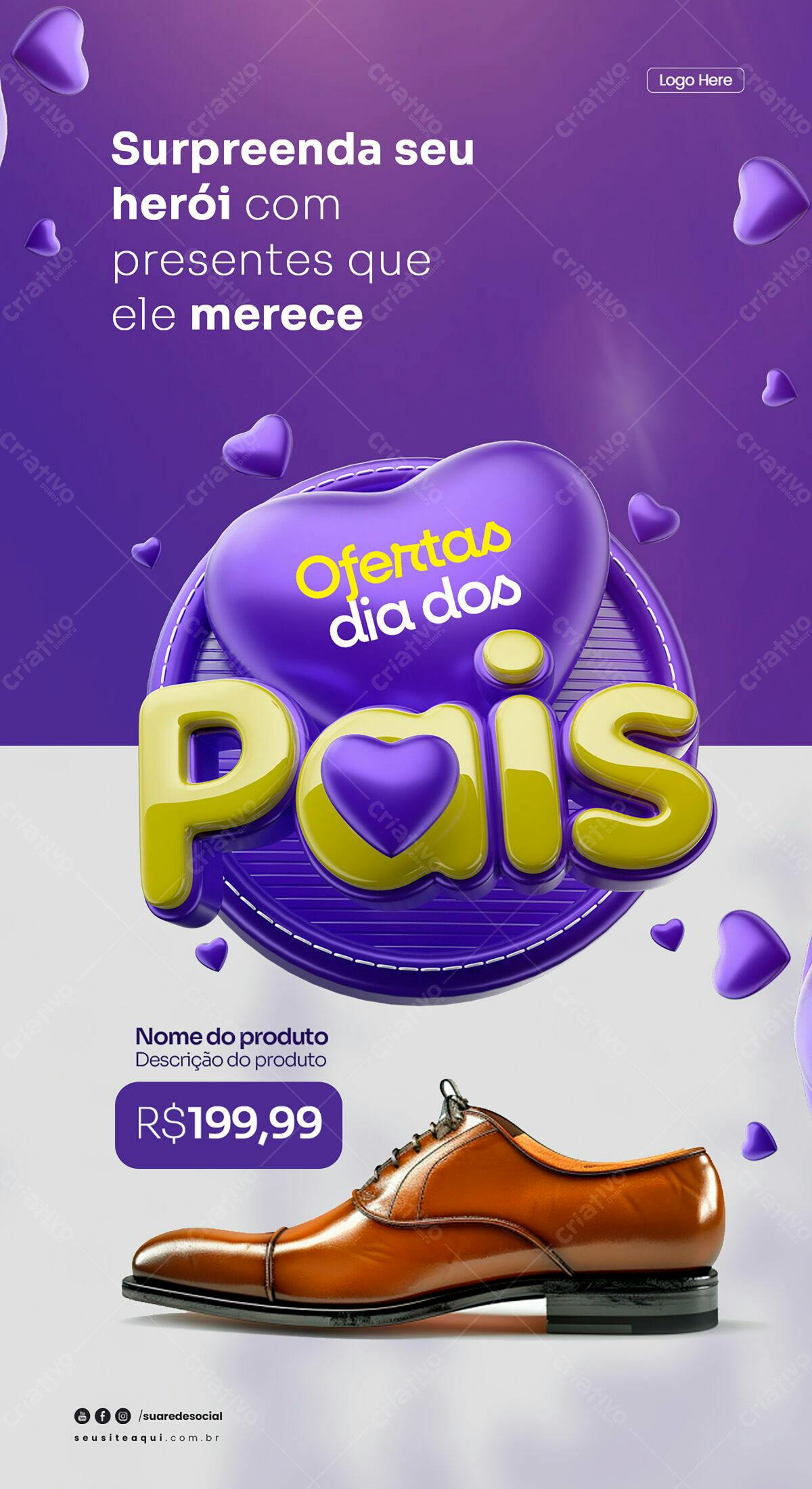 Flyer Dia dos Pais PSD Editável
