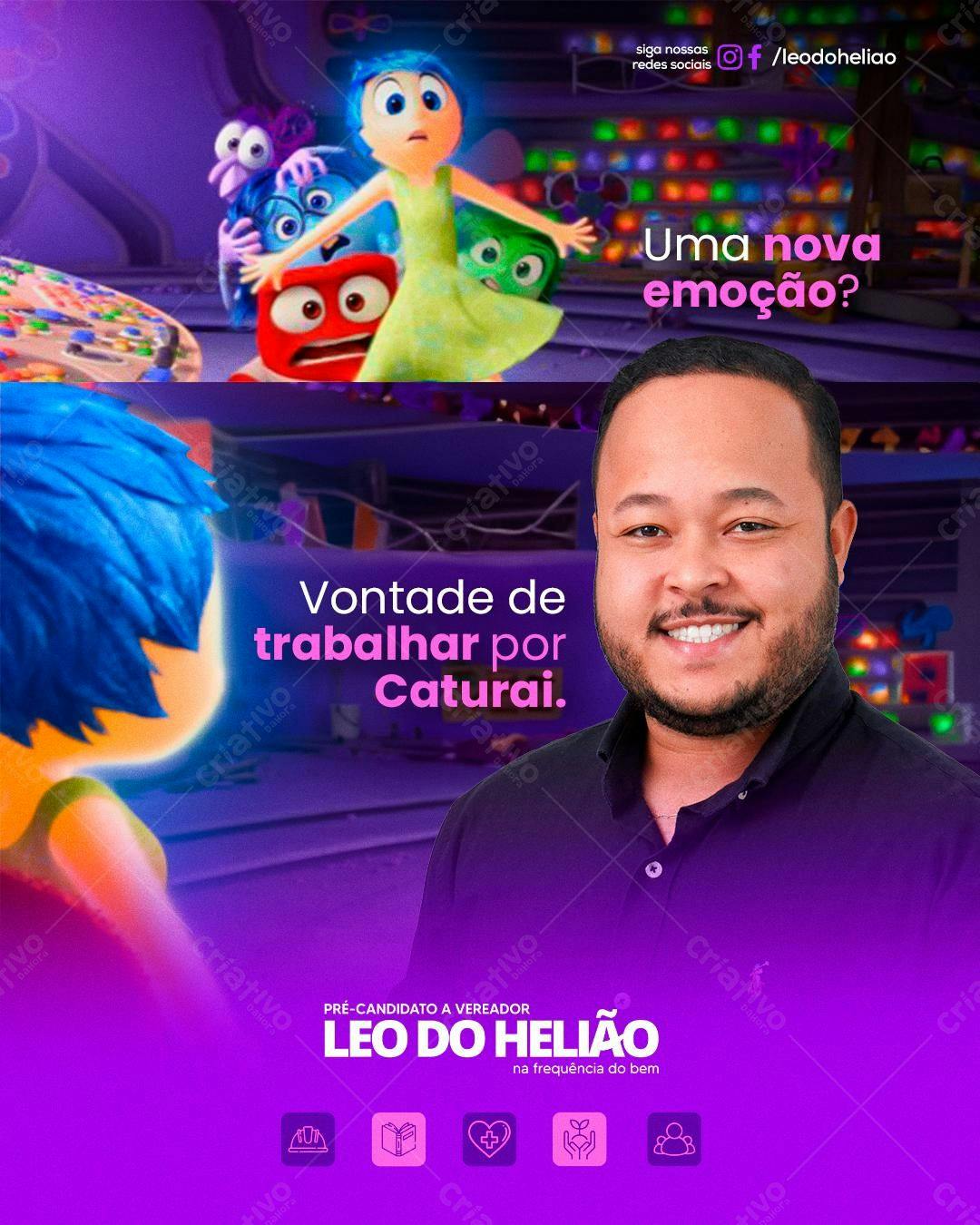 Flyer Eleições PSD Editável - Campanha Leo do Helião
