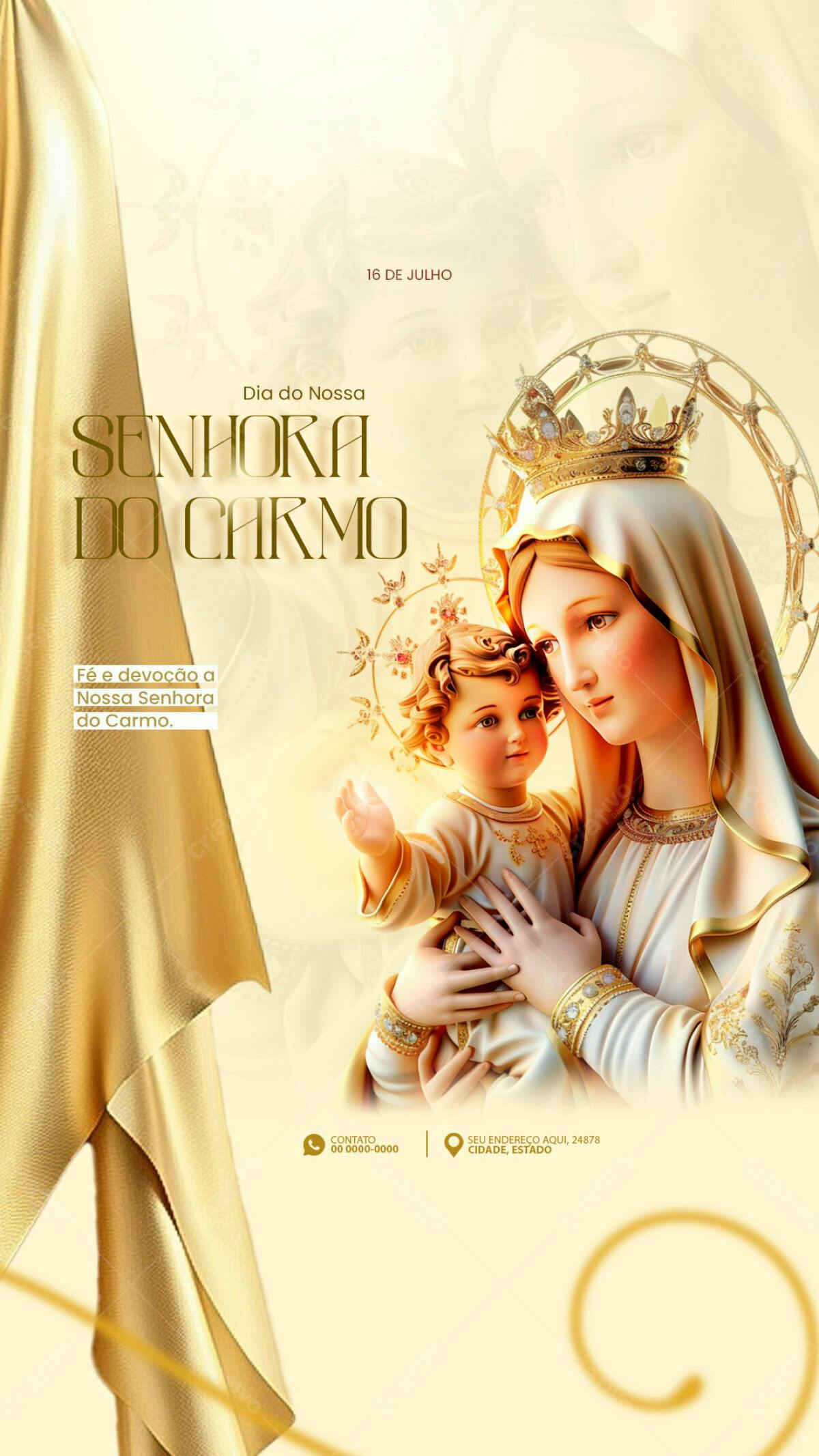 Flyer Nossa Senhora do Carmo PSD Editável