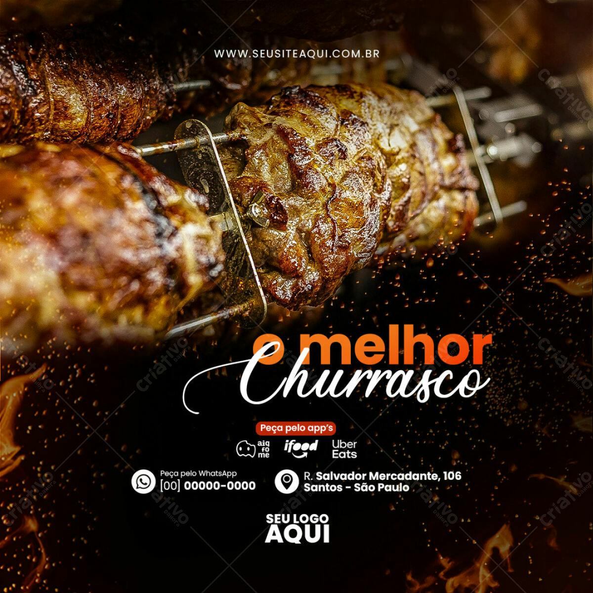 Flyer Churrasco PSD Editável