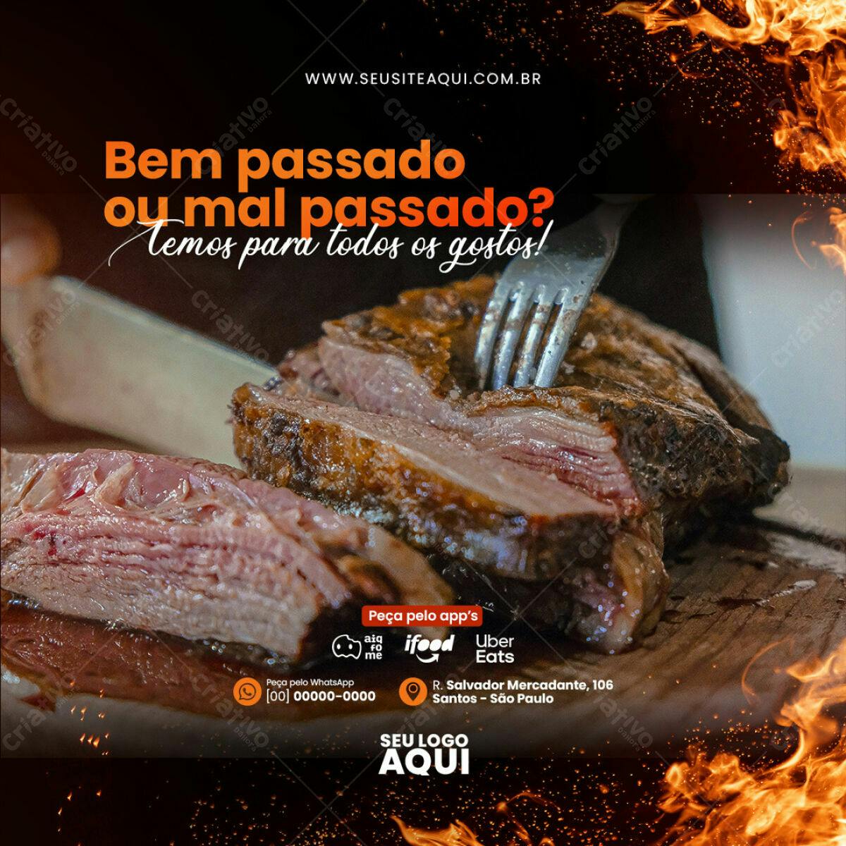 PSD para Cardápio Churrascaria PSD Editável