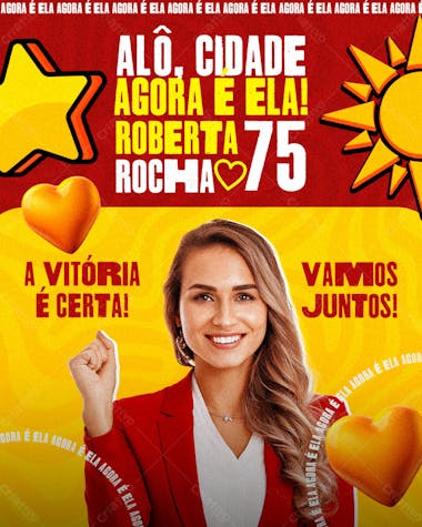 Arte social media agora é ela prefeita eleições