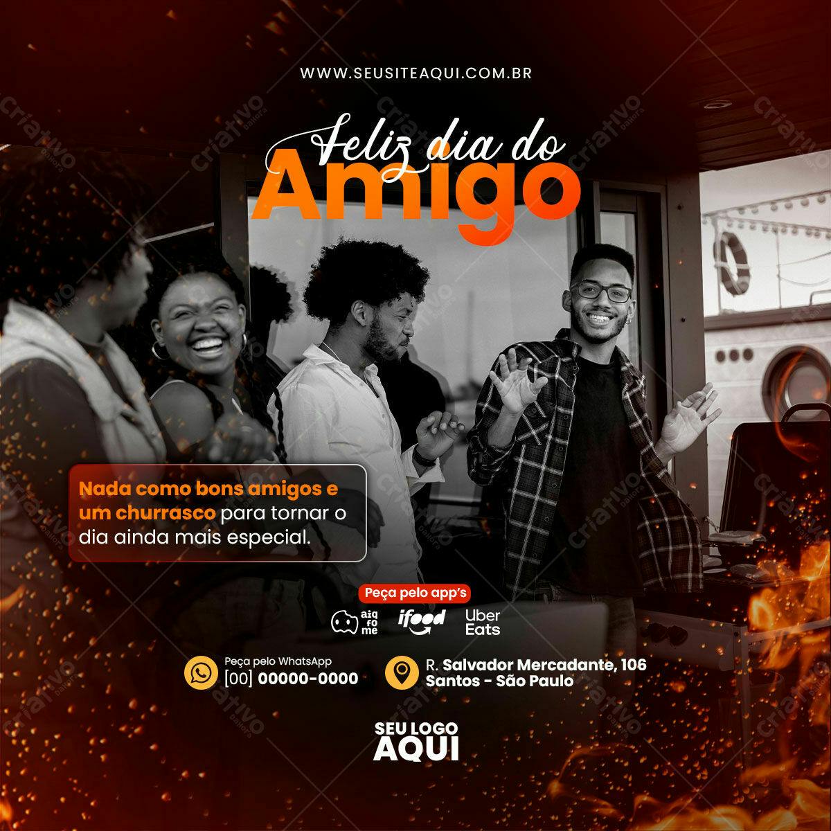 Post para Dia do Amigo PSD Editável