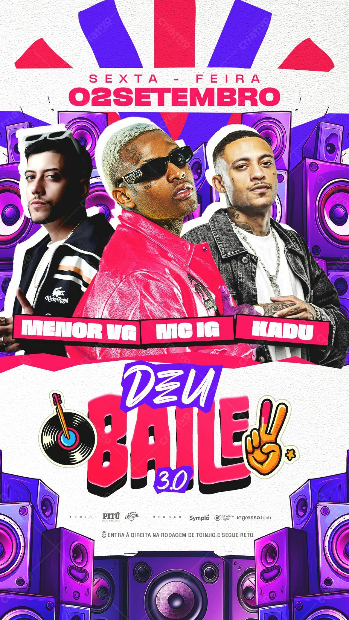 Flyer Festa Deu Baile 02/09 PSD Editável