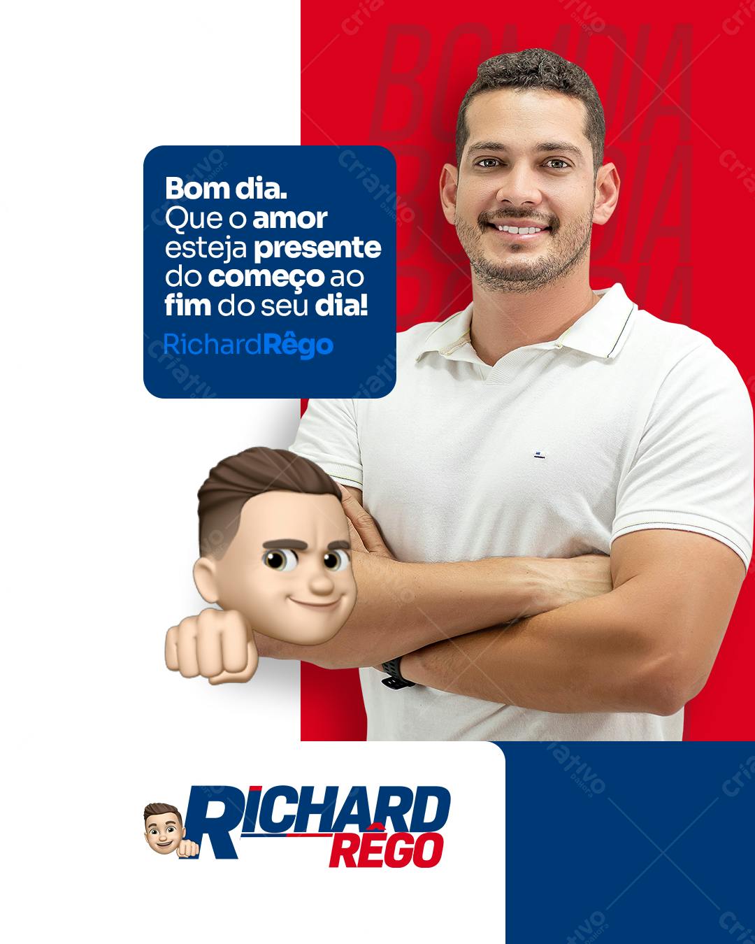 Postagem Motivacional para Redes Sociais PSD Editável