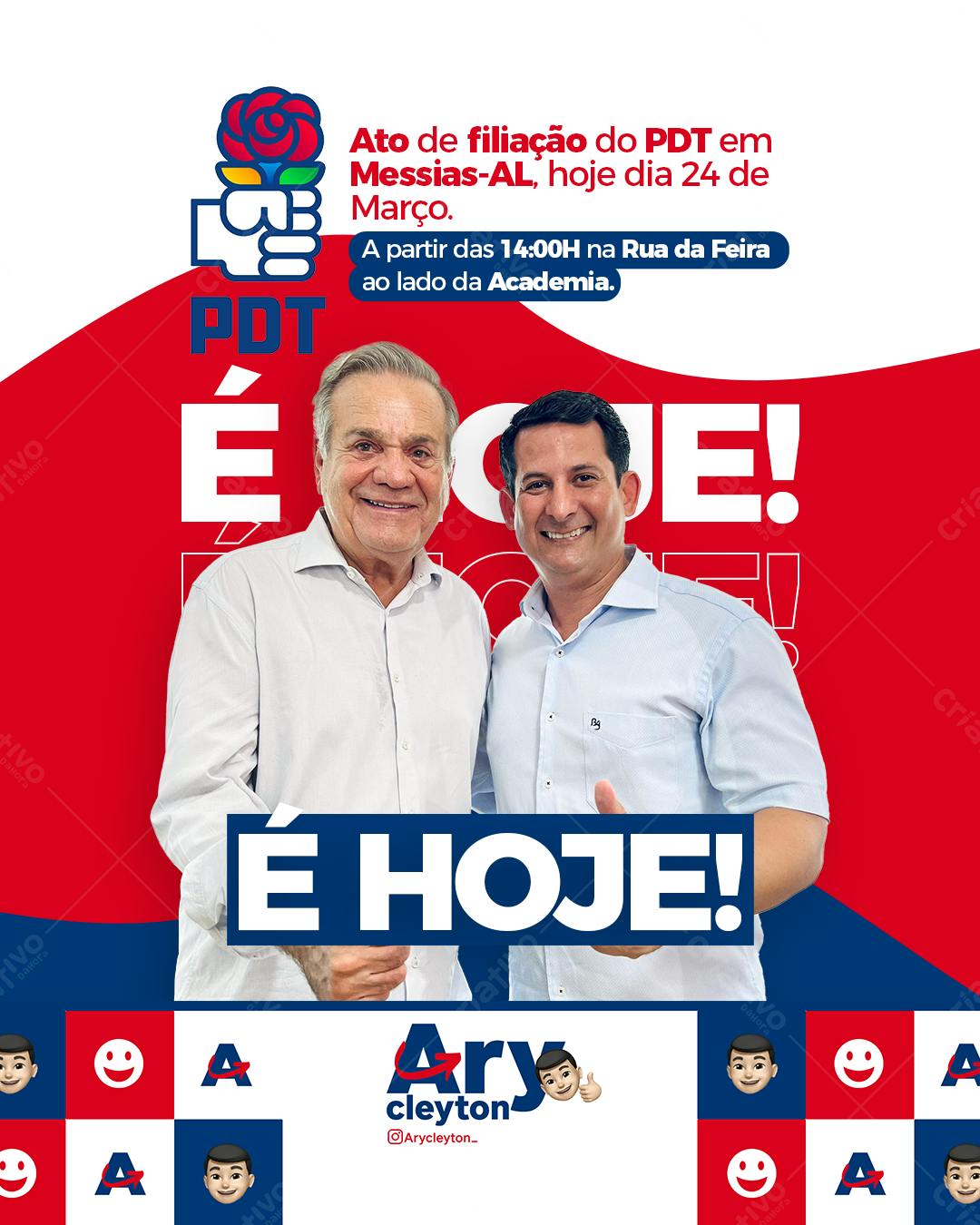 Flyer Filiação PDT PSD Editável