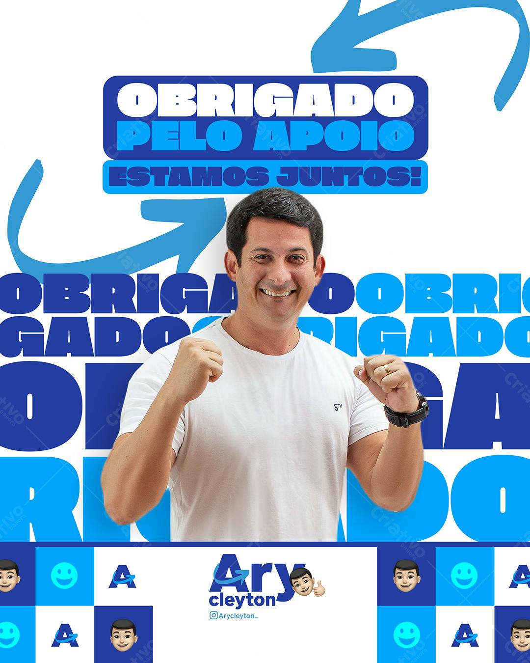 PSD Agradecimento pela Campanha Eleitoral PSD Editável
