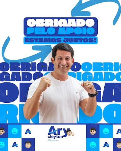 Obrigado Pelo Apoio - Candidato (Feed E Stories)