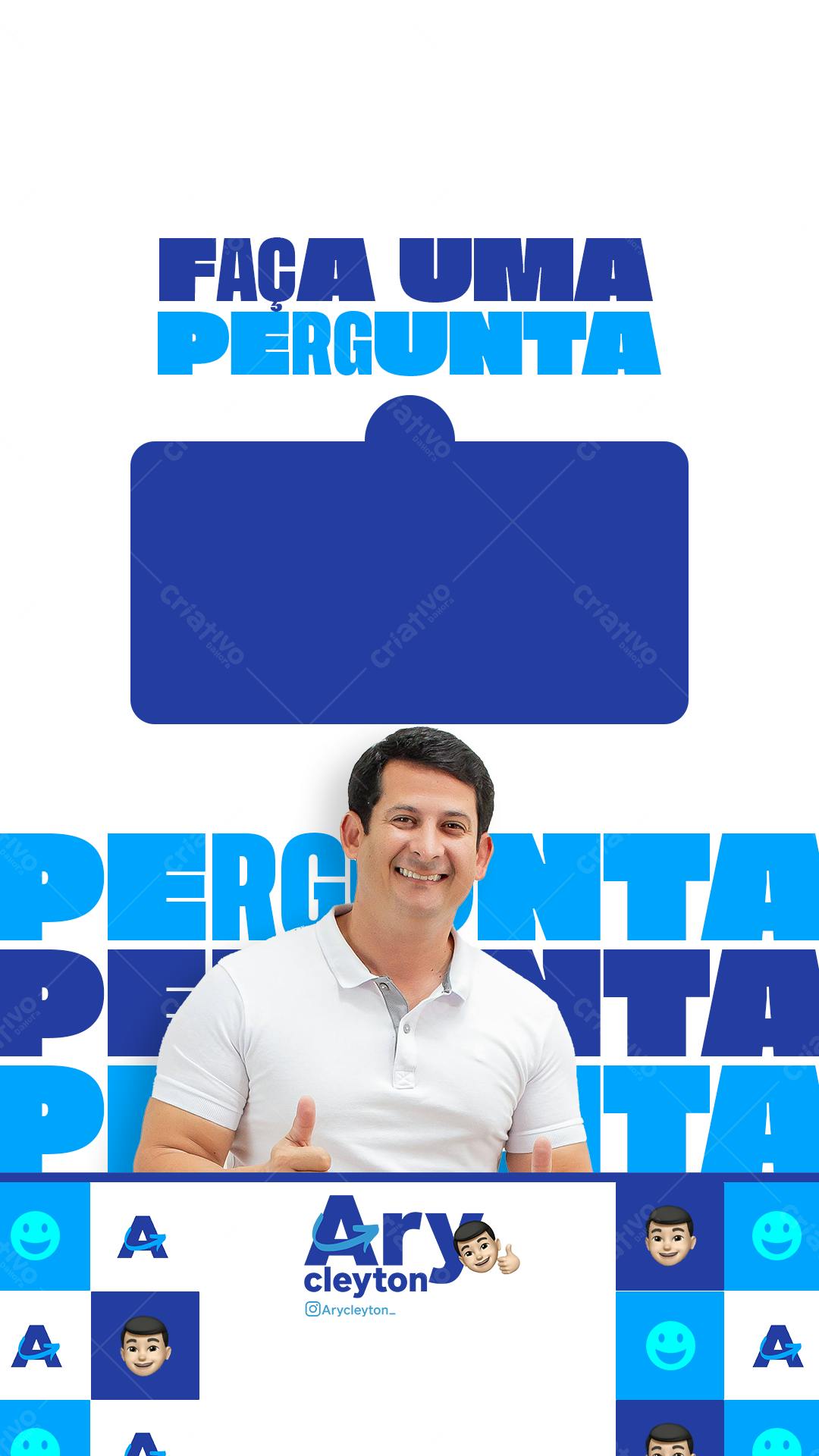 Flyer Faça Uma Pergunta PSD Editável