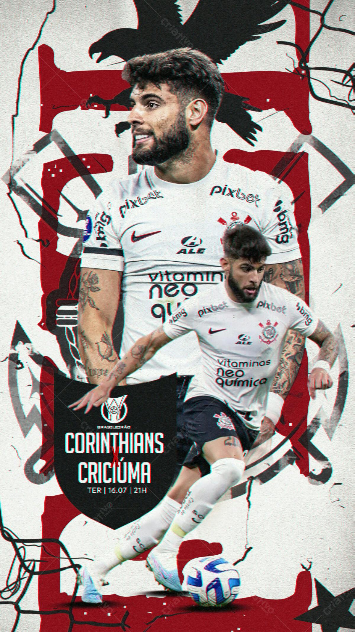Flyer Corinthians x Criciúma PSD Editável