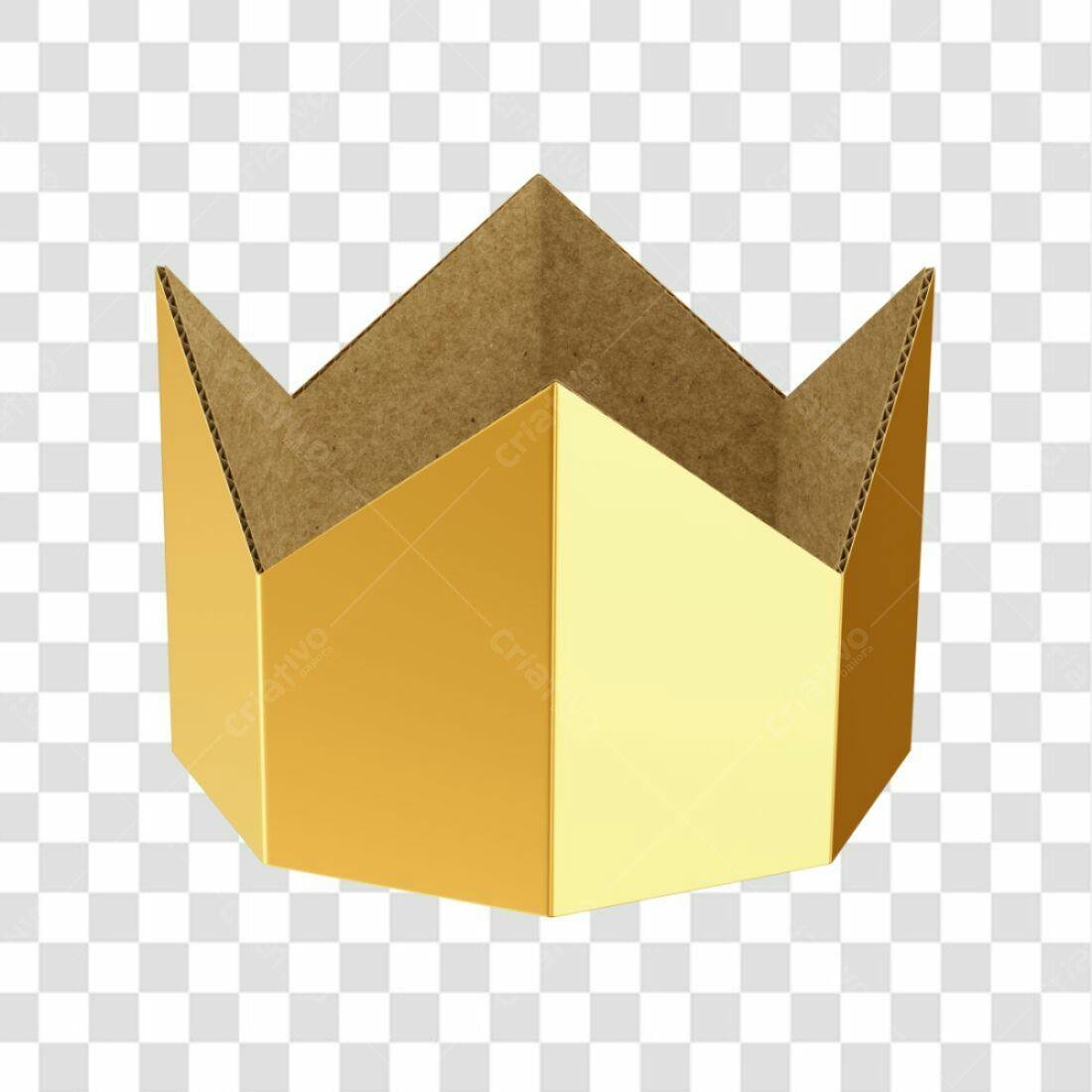 Icone de Coroa Dourada em PNG com fundo transparente