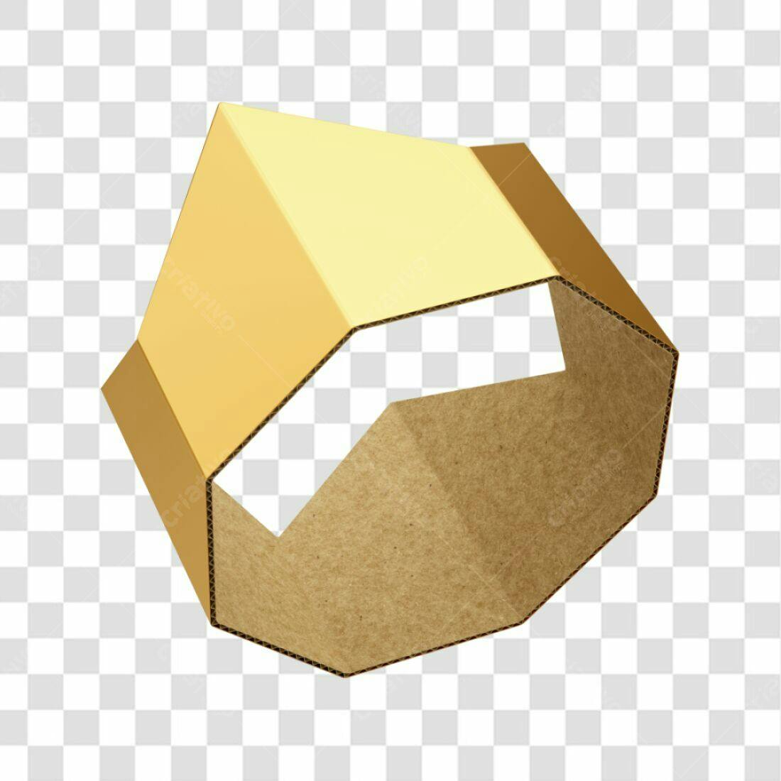 Modelo de Embalagem em Cartão PNG com fundo transparente