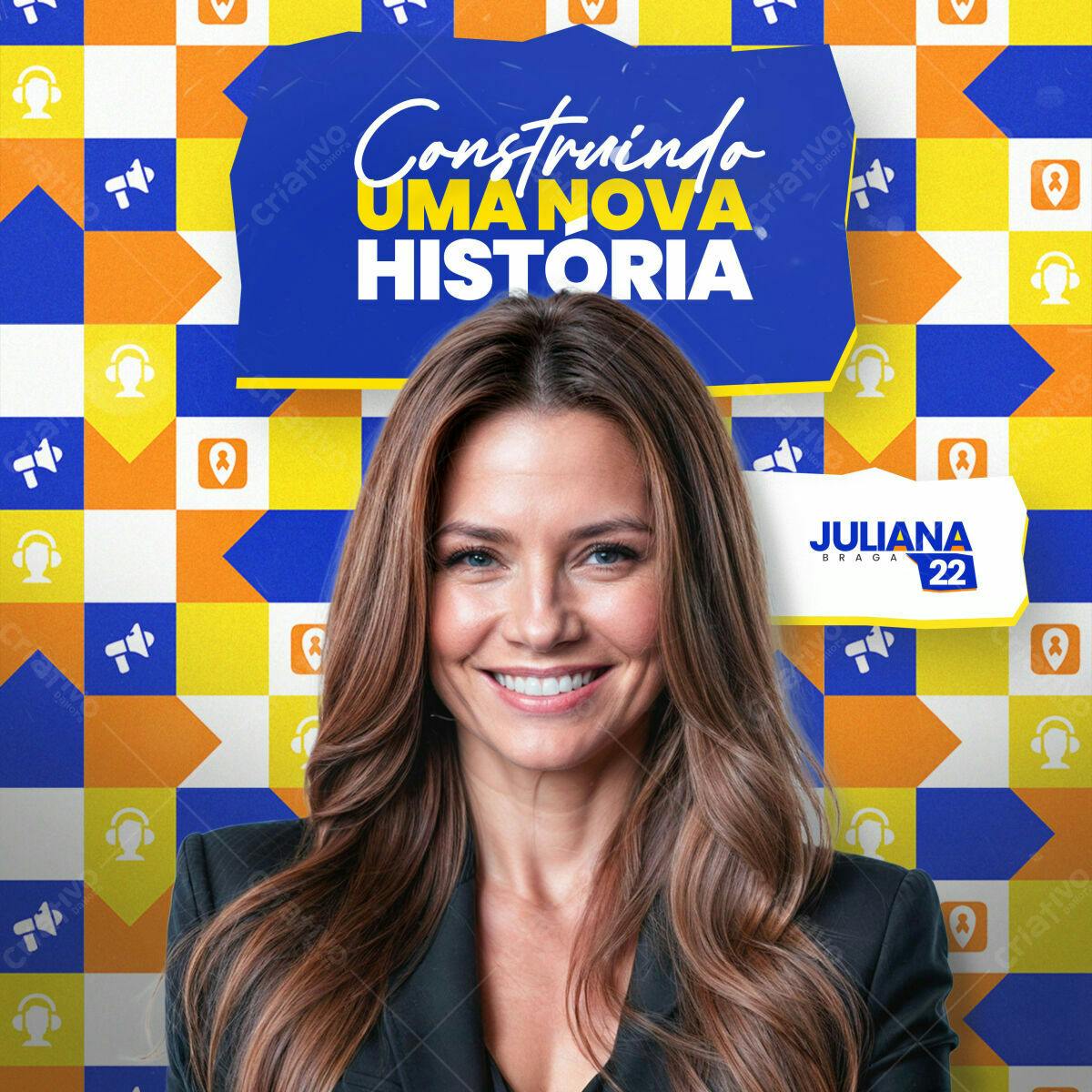 Post de Candidata Juliana Braga 22 PSD Editável