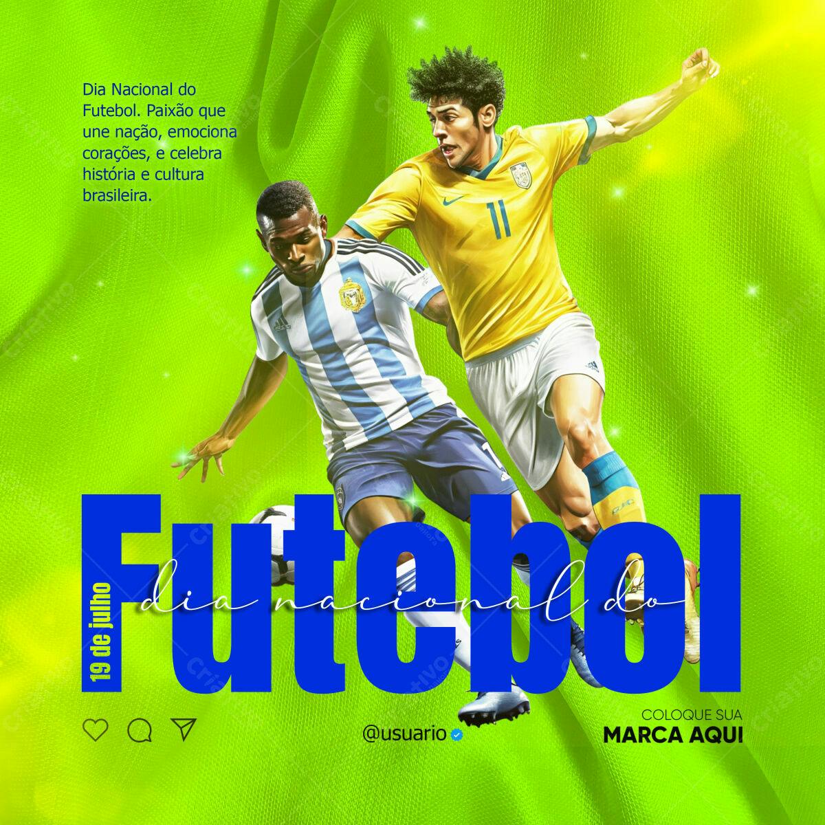 Flyer Dia Nacional do Futebol PSD Editável