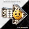 Seta 3d emoji smile apontando led aço insdustrial