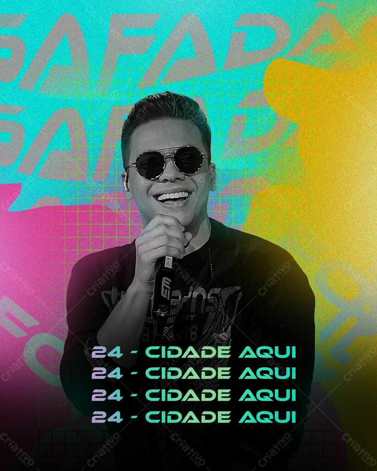 Flyer para Show Safadão PSD Editável
