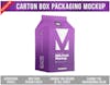 Cardboard box packaging editable psd mockup