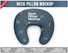 Neck pillow editable psd mockup