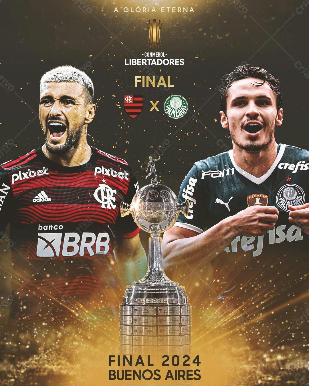 Flyer Final Libertadores 2024 PSD Editável