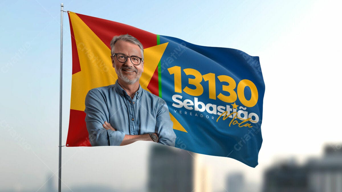Bandeira de Campanha Política PSD Editável