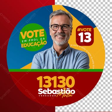 Eleições candidato vereador adesivo campanha política eleitoral