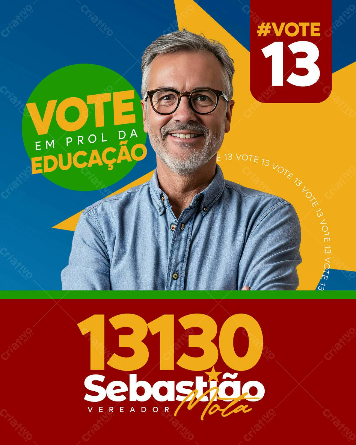 Flyer Eleições PSD Editável para Campanha Política