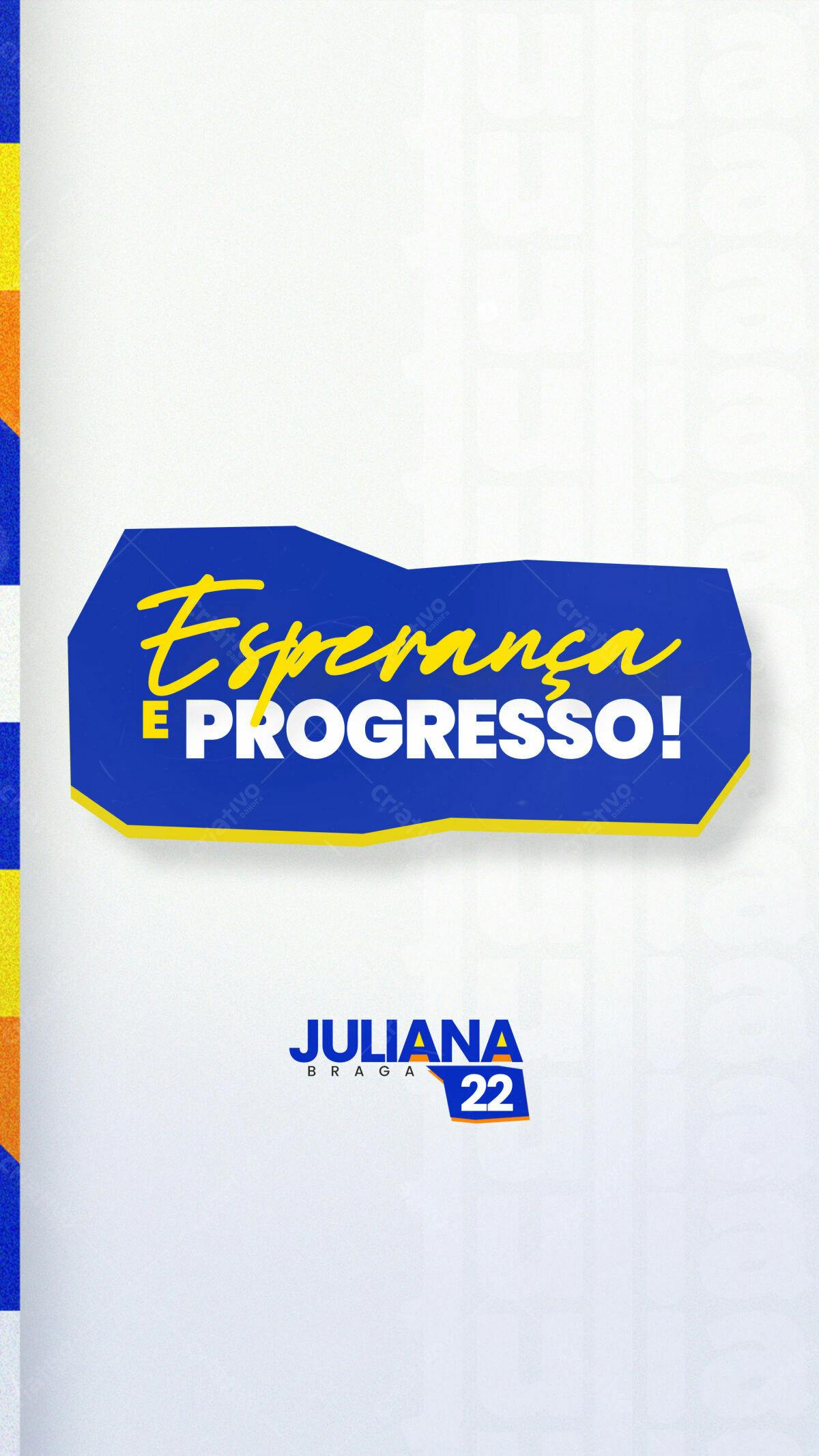 Banner Eleitoral Juliana Braga 22 PSD Editável
