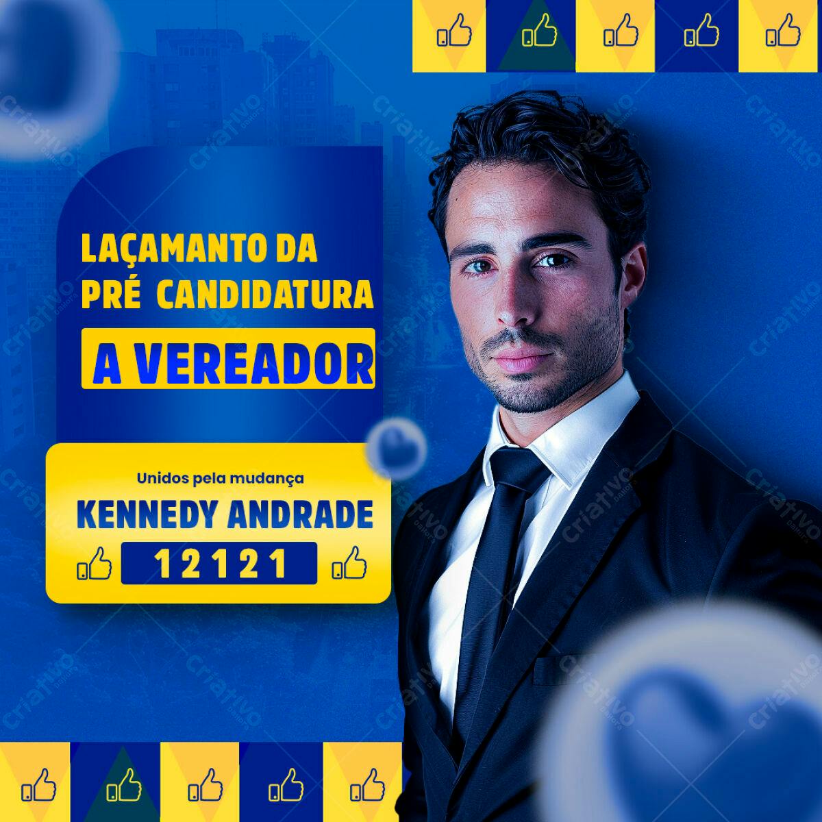 Flyer para Pré-Campanha Política PSD Editável