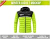 Winter jacket editable psd mockup