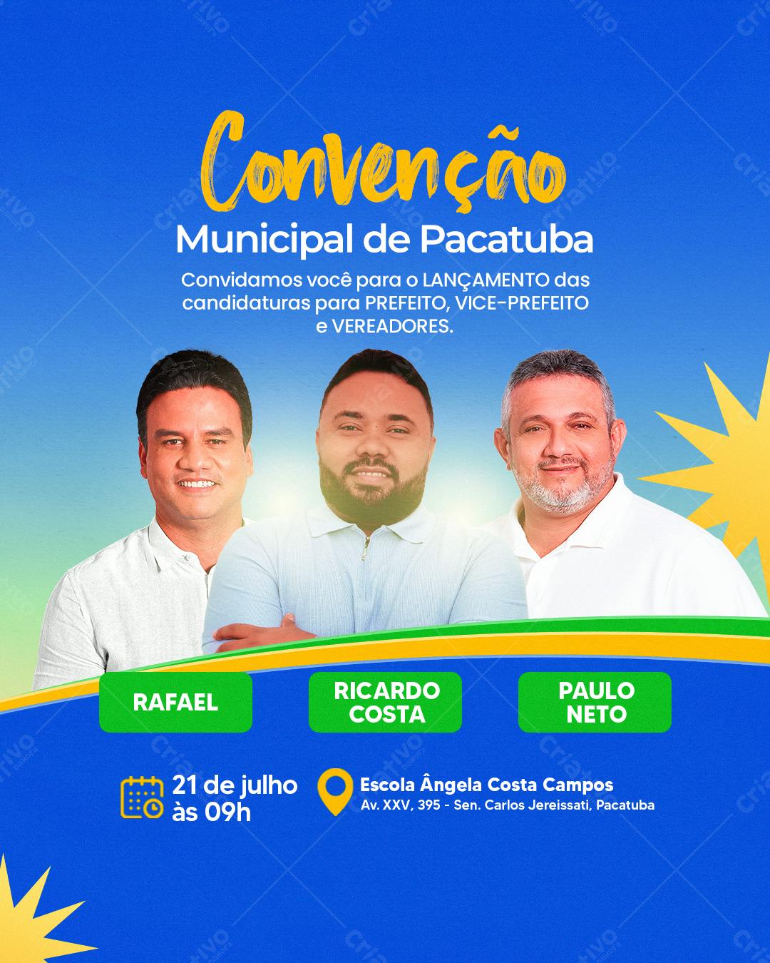 Flyer para Convenção Municipal PSD Editável