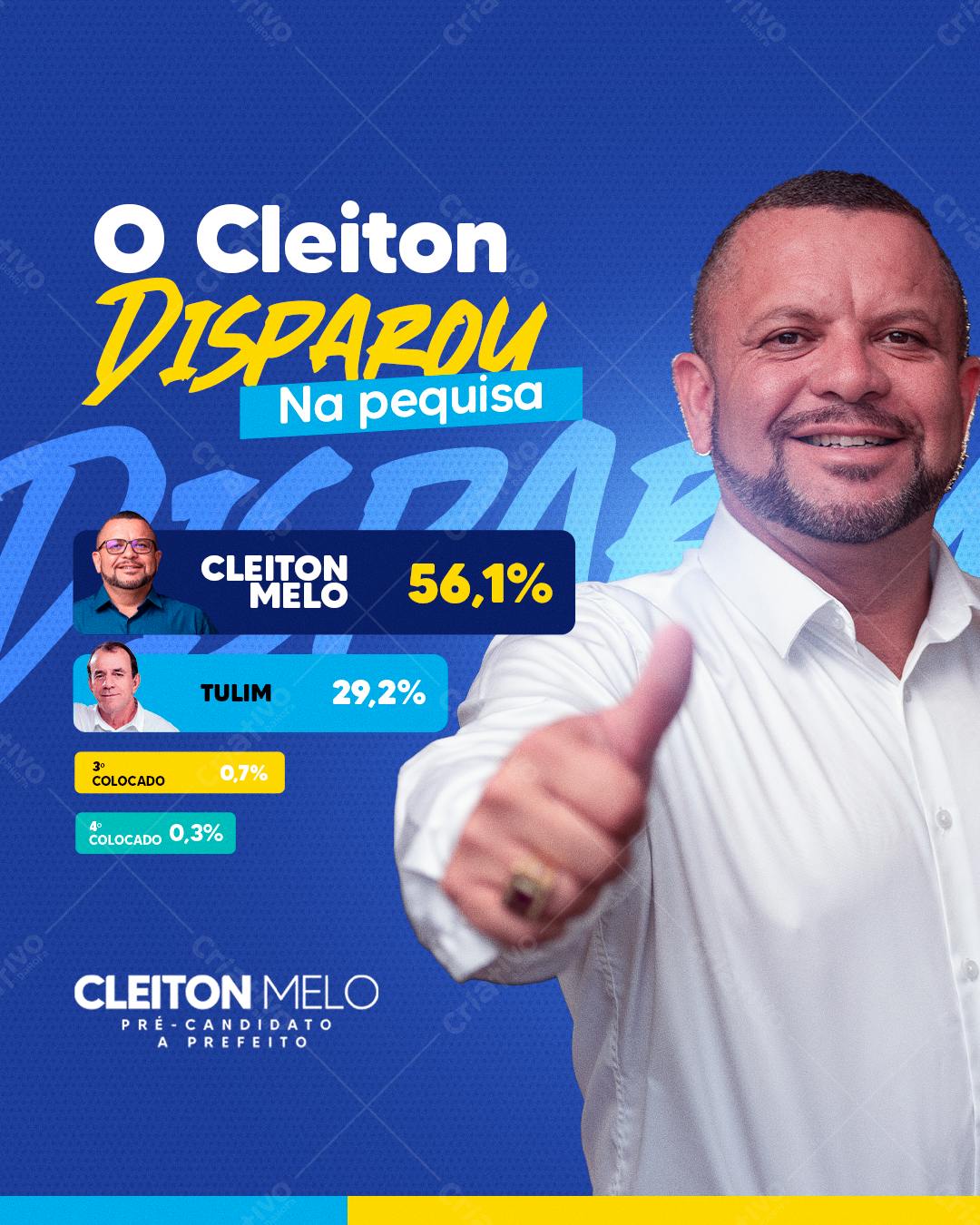 Postagem de Pesquisa Eleitoral PSD Editável