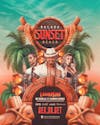 Sunset beach party feed psd, party psd template