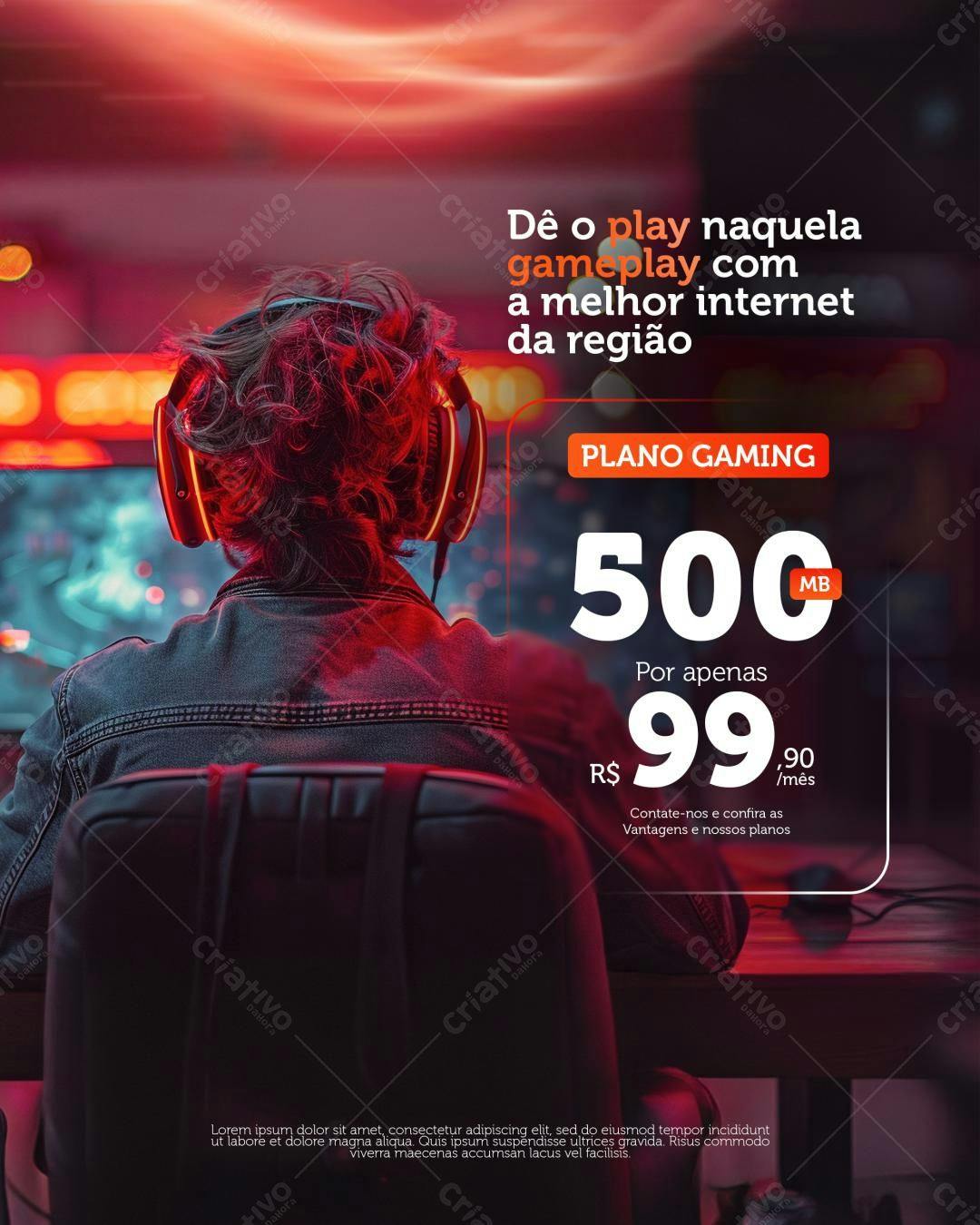 Flyer Plano Gaming 500MB PSD Editável