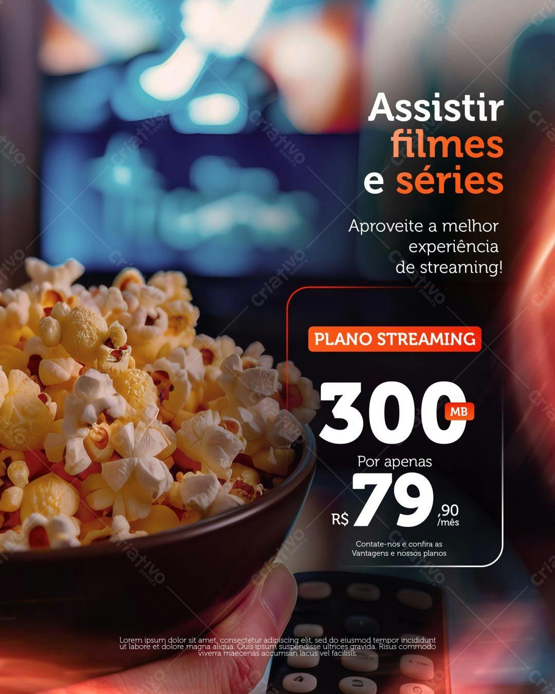 Flyer Plano Streaming PSD Editável